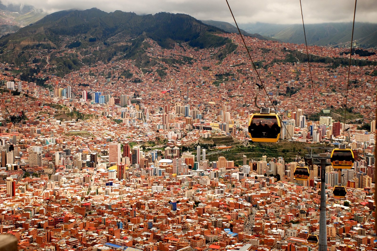 Voyage à La Paz, capitale de la Bolivie, téléphérique